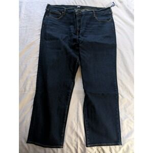 NWT Lands End Mens Size 48x32 Recover Traditional Fit Dark Blue Jeans